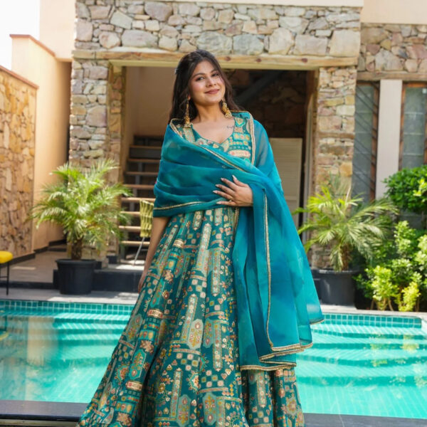 Firoza Silk Maxi Suit Set