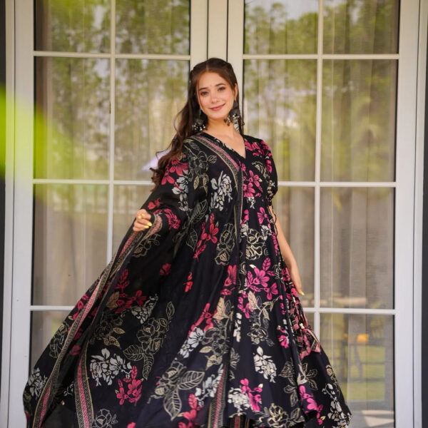 Garnet Glow Cotton Suit Set