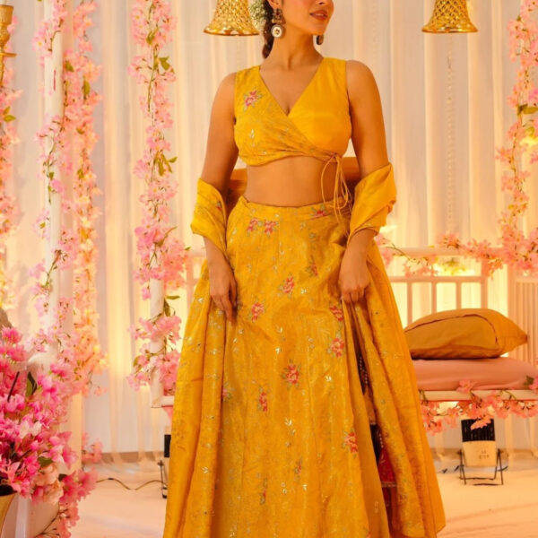 Golden dawn elegance lehenga set