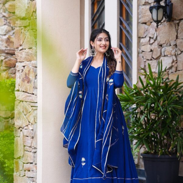 Vartika Blue Cotton Suit Set