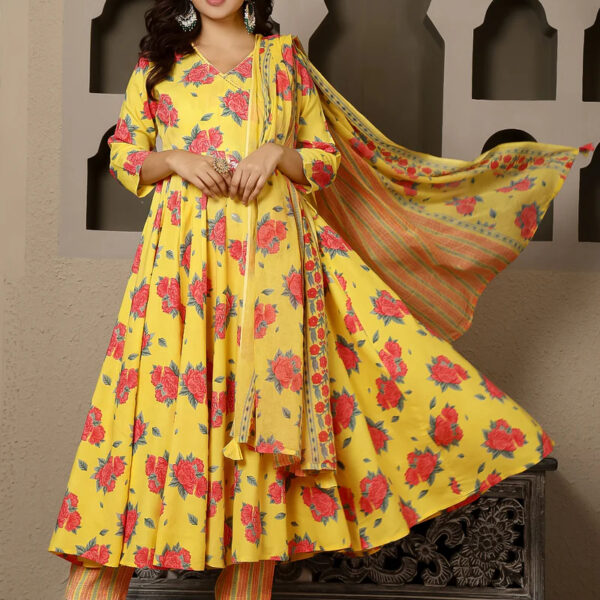 Women Floral Print Fit & Flare Dress